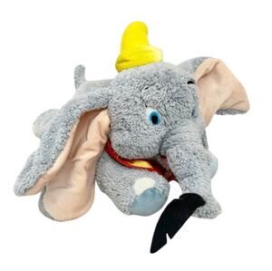 DISNEY PARKS Dumbo The Flying Elephant Cuddleez Plush Black Feather 17 Inch